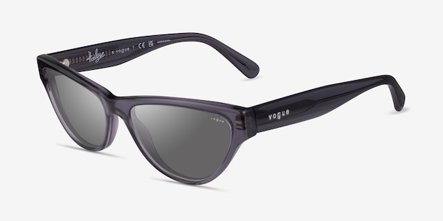 Vogue Eyewear VO5513S Transparent Dark Gray AcetateSunglass Frames from EyeBuyDirect, Angle View