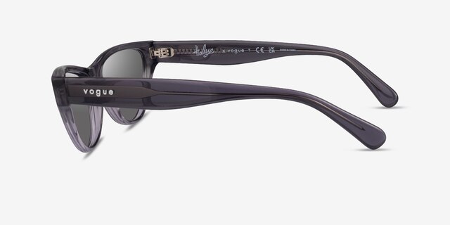 Vogue Eyewear VO5513S Transparent Dark Gray AcetateSunglass Frames from EyeBuyDirect, Side View