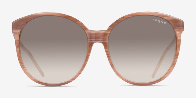 Vogue Eyewear VO5509S Striped Brown AcetateSunglass Frames from EyeBuyDirect, Front View