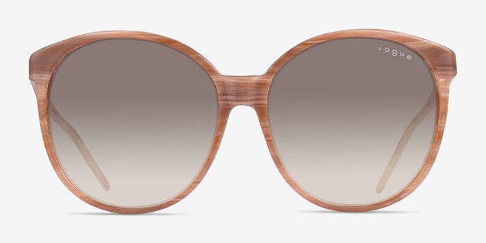 Vogue Eyewear VO5509S Striped Brown  Acetate Sunglass Frames from EyeBuyDirect