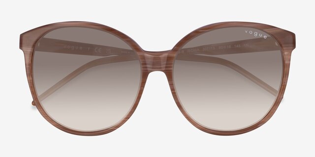 Vogue Eyewear VO5509S Striped Brown AcetateSunglass Frames from EyeBuyDirect, Closed View