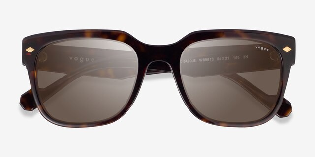 Vogue Eyewear VO5490S Dark Tortoise AcetateSunglass Frames from EyeBuyDirect, Closed View