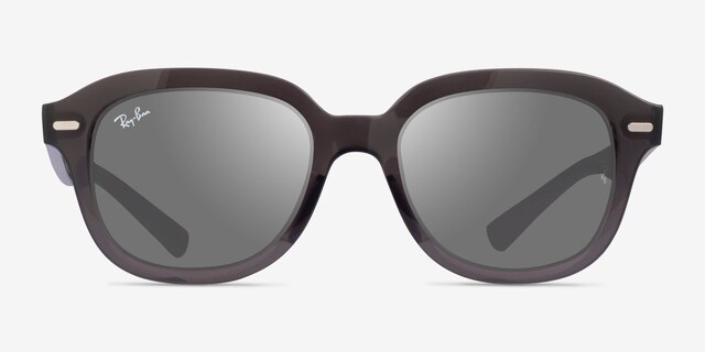 Ray-Ban RB4398 Erik Clear Dark Gray PlasticSunglass Frames from EyeBuyDirect, Front View