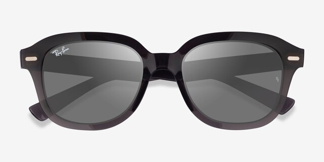 Ray-Ban RB4398 Erik Clear Dark Gray PlasticSunglass Frames from EyeBuyDirect, Closed View
