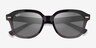 Ray-Ban RB4398 Erik Clear Dark Gray PlasticSunglass Frames from EyeBuyDirect, Closed View