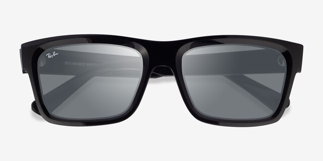 Ray-Ban RB4396 Warren Black Eco-friendlySunglass Frames from EyeBuyDirect, Closed View