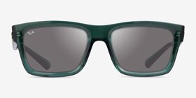 Ray-Ban RB4396 Warren Transparent Green Éco-responsable Soleil de Lunette de vue d'EyeBuyDirect, Vue de Face