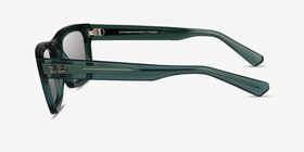 Ray-Ban RB4396 Warren Transparent Green Éco-responsable Soleil de Lunette de vue d'EyeBuyDirect, Vue de Côté