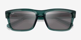 Ray-Ban RB4396 Warren Transparent Green Éco-responsable Soleil de Lunette de vue d'EyeBuyDirect, Vue Rapprochée