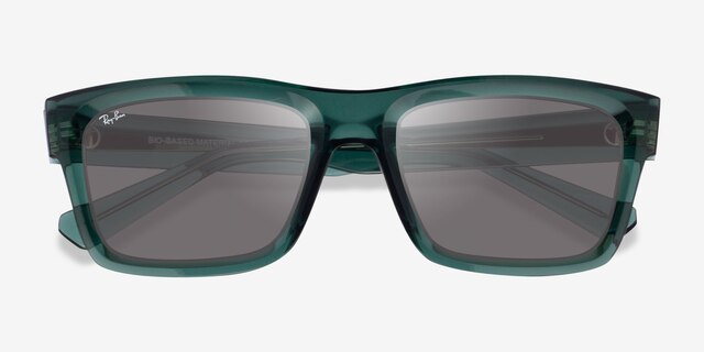 Ray-Ban RB4396 Warren Transparent Green Eco-friendlySunglass Frames from EyeBuyDirect, Closed View
