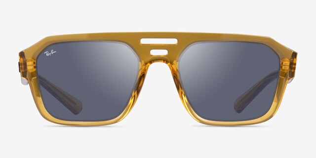 Ray-Ban RB4397 Corrigan Transparent Yellow Eco-friendlySunglass Frames from EyeBuyDirect, Front View