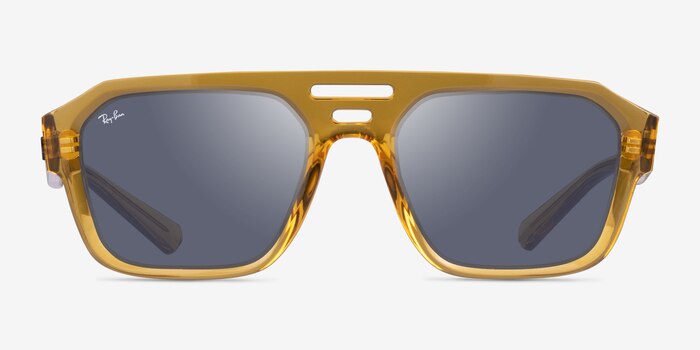 Ray-Ban RB4397 Corrigan Transparent Yellow Eco-friendly Sunglass Frames from EyeBuyDirect
