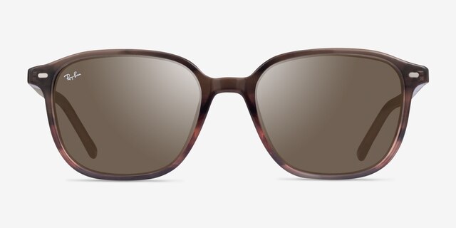 Ray-Ban RB2193 Leonard Striped Brown AcetateSunglass Frames from EyeBuyDirect, Front View