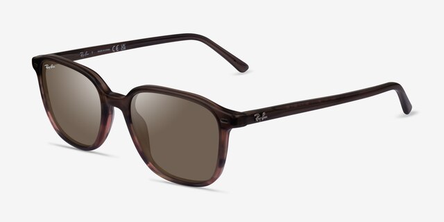 Ray-Ban RB2193 Leonard Striped Brown AcetateSunglass Frames from EyeBuyDirect, Angle View