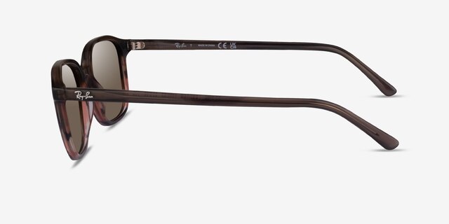 Ray-Ban RB2193 Leonard Striped Brown AcetateSunglass Frames from EyeBuyDirect, Side View