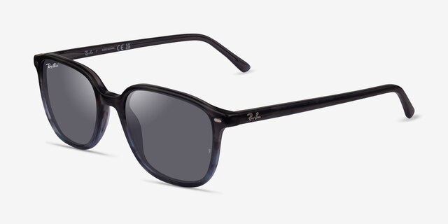 Ray-Ban RB2193 Leonard Striped Gray AcetateSunglass Frames from EyeBuyDirect, Angle View
