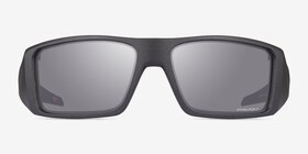 Oakley Heliostat Frosted Gray Plastique Soleil de Lunette de vue d'EyeBuyDirect, Vue de Face