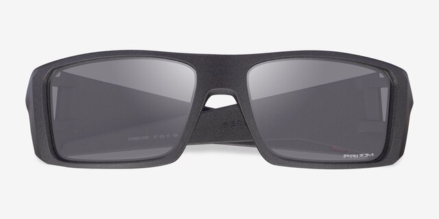 Oakley Heliostat Frosted Gray PlasticSunglass Frames from EyeBuyDirect, Closed View