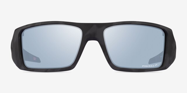 Oakley Heliostat Matte Black PlasticSunglass Frames from EyeBuyDirect, Front View