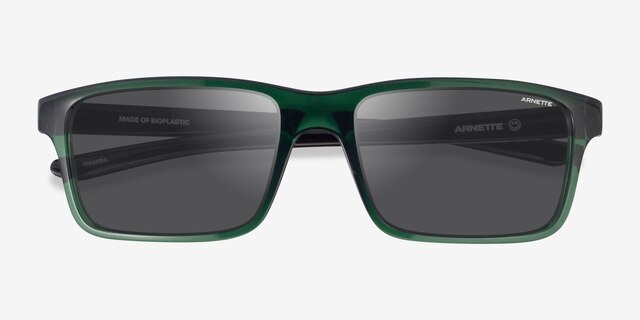 ARNETTE Mwamba Transparent Green PlasticSunglass Frames from EyeBuyDirect, Closed View