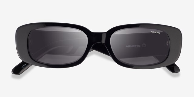 ARNETTE Litty Black AcetateSunglass Frames from EyeBuyDirect, Closed View