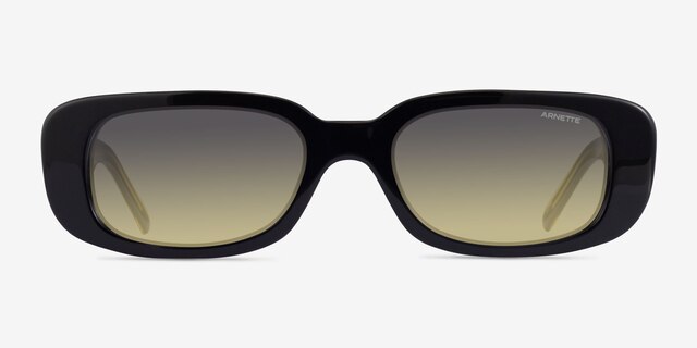 ARNETTE Litty Black Yellow AcetateSunglass Frames from EyeBuyDirect, Front View