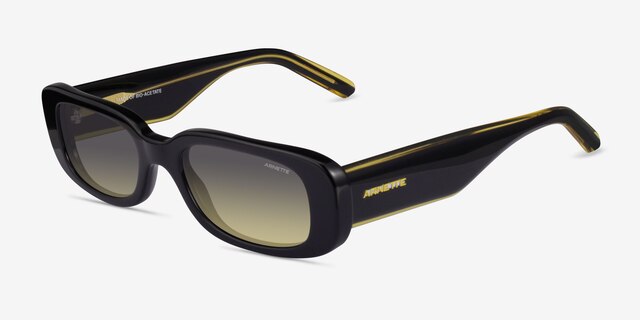 ARNETTE Litty Black Yellow AcetateSunglass Frames from EyeBuyDirect, Angle View