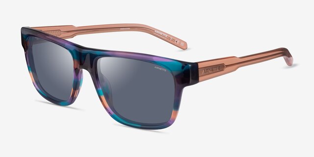 ARNETTE Black Cat Blue AcetateSunglass Frames from EyeBuyDirect, Angle View