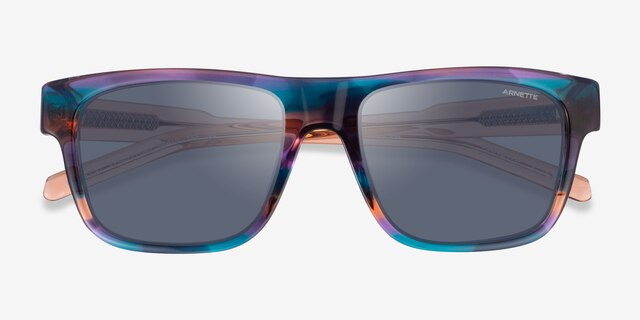 ARNETTE Black Cat Blue AcetateSunglass Frames from EyeBuyDirect, Closed View