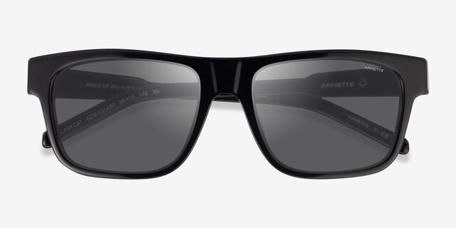 ARNETTE Black Cat Black AcetateSunglass Frames from EyeBuyDirect, Closed View