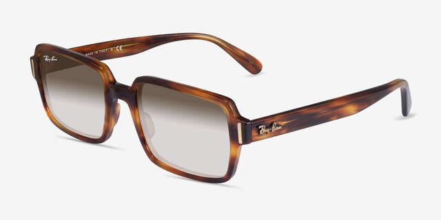 Ray-Ban RB2189 Benji Striped Tortoise AcetateSunglass Frames from EyeBuyDirect, Angle View