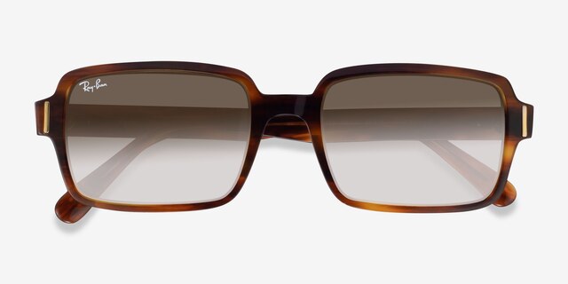 Ray-Ban RB2189 Benji Striped Tortoise AcetateSunglass Frames from EyeBuyDirect, Closed View