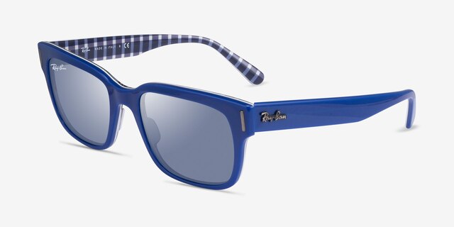 Ray-Ban RB2190 Jeffrey Vichy Blue White AcetateSunglass Frames from EyeBuyDirect, Angle View