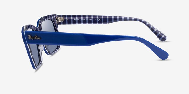 Ray-Ban RB2190 Jeffrey Vichy Blue White AcetateSunglass Frames from EyeBuyDirect, Side View