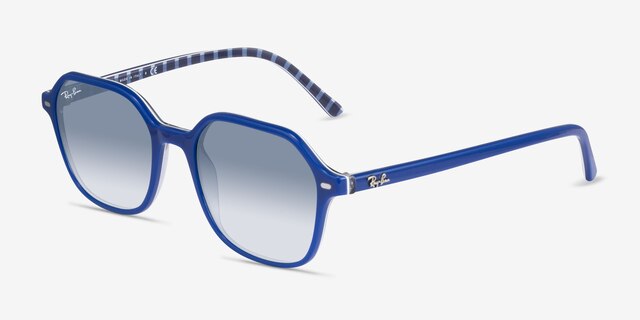 Ray-Ban RB2194 John Vichy Blue White AcetateSunglass Frames from EyeBuyDirect, Angle View