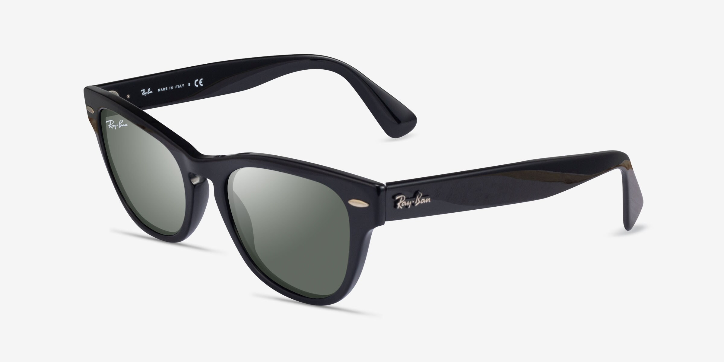 Ray-Ban Laramie Women\'s Plum Cat-Eye Sunglasses as is Ray-Ban RB2201 Laramie - Cat Eye Shiny Black Frame  main image 3