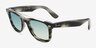 Ray-Ban RB4540 Striped Gray PlasticSunglass Frames from EyeBuyDirect, Angle View
