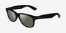 Ray-Ban RB2132 Wayfarer Rubber Black PlasticSunglass Frames from EyeBuyDirect, Angle View