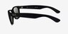 Ray-Ban RB2132 Wayfarer Rubber Black PlasticSunglass Frames from EyeBuyDirect, Side View