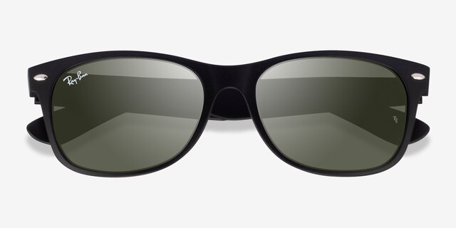 Ray-Ban RB2132 Wayfarer Rubber Black PlasticSunglass Frames from EyeBuyDirect, Closed View