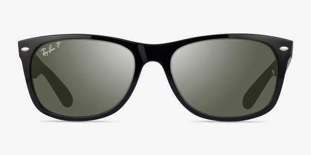 Ray-Ban RB2132 Wayfarer Shiny Black PlasticSunglass Frames from EyeBuyDirect, Front View