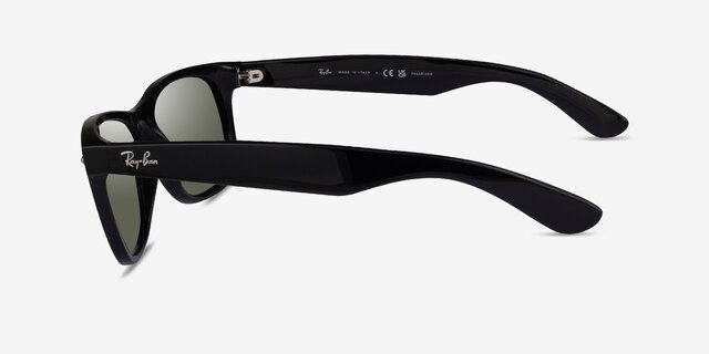 Ray-Ban RB2132 Wayfarer Shiny Black PlasticSunglass Frames from EyeBuyDirect, Side View