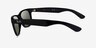 Ray-Ban RB2132 Wayfarer Shiny Black PlasticSunglass Frames from EyeBuyDirect, Side View