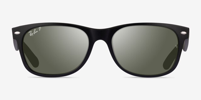 Ray-Ban RB2132 Wayfarer Rubber Matte Black PlasticSunglass Frames from EyeBuyDirect, Front View