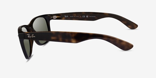 Ray-Ban RB2132 Wayfarer Tortoise PlasticSunglass Frames from EyeBuyDirect, Side View