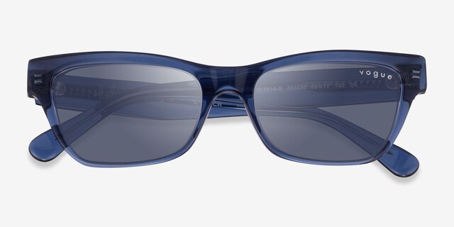 Vogue Eyewear VO5514S Clear Blue AcetateSunglass Frames from EyeBuyDirect, Closed View