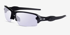 Oakley OO9271 Flak 2.0 Polished Black Plastique Soleil de Lunette de vue d'EyeBuyDirect, Vue d'Angle
