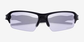 Oakley OO9271 Flak 2.0 Polished Black Plastique Soleil de Lunette de vue d'EyeBuyDirect, Vue Rapprochée