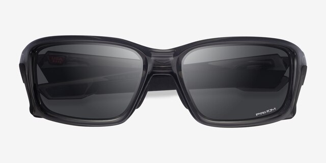 Oakley Straightlink Gray Smoke PlasticSunglass Frames from EyeBuyDirect, Closed View