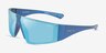 ARNETTE Saturnya Shiny Blue PlasticSunglass Frames from EyeBuyDirect, Angle View